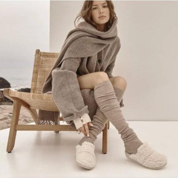 Vionic Mules Slippers Gemma II Cozy Cream Shearling Fuzzy Neutral Casual Lounge - Picture 3 of 16